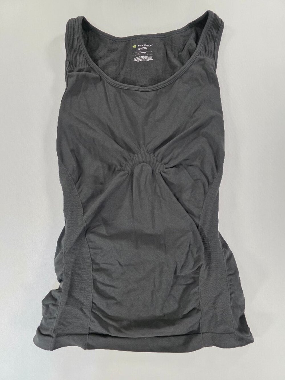 Tek Gear Dry Tek Women’s  Ruched Racerback Tank Top Medium Gray